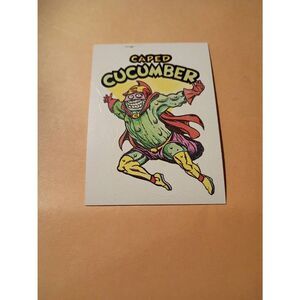1983 General Mills Zero Heros Trading Card Sticker Card Vintage 36 Caped Cucumbe
